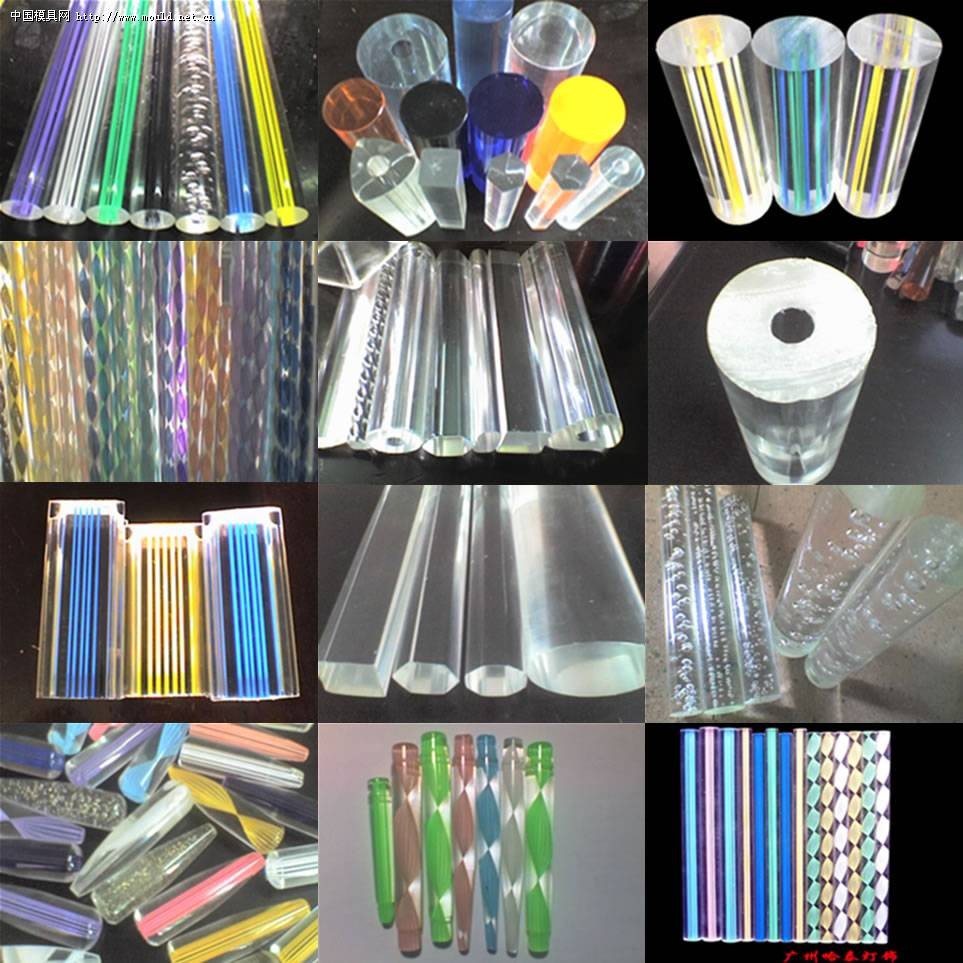 Quality Colored Twisted Acrylic Rods And Tubes For Advertising , Vacuum Forming Process for sale