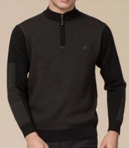 Quality Men's Long Sleeve v-neck Wool Sweater for sale