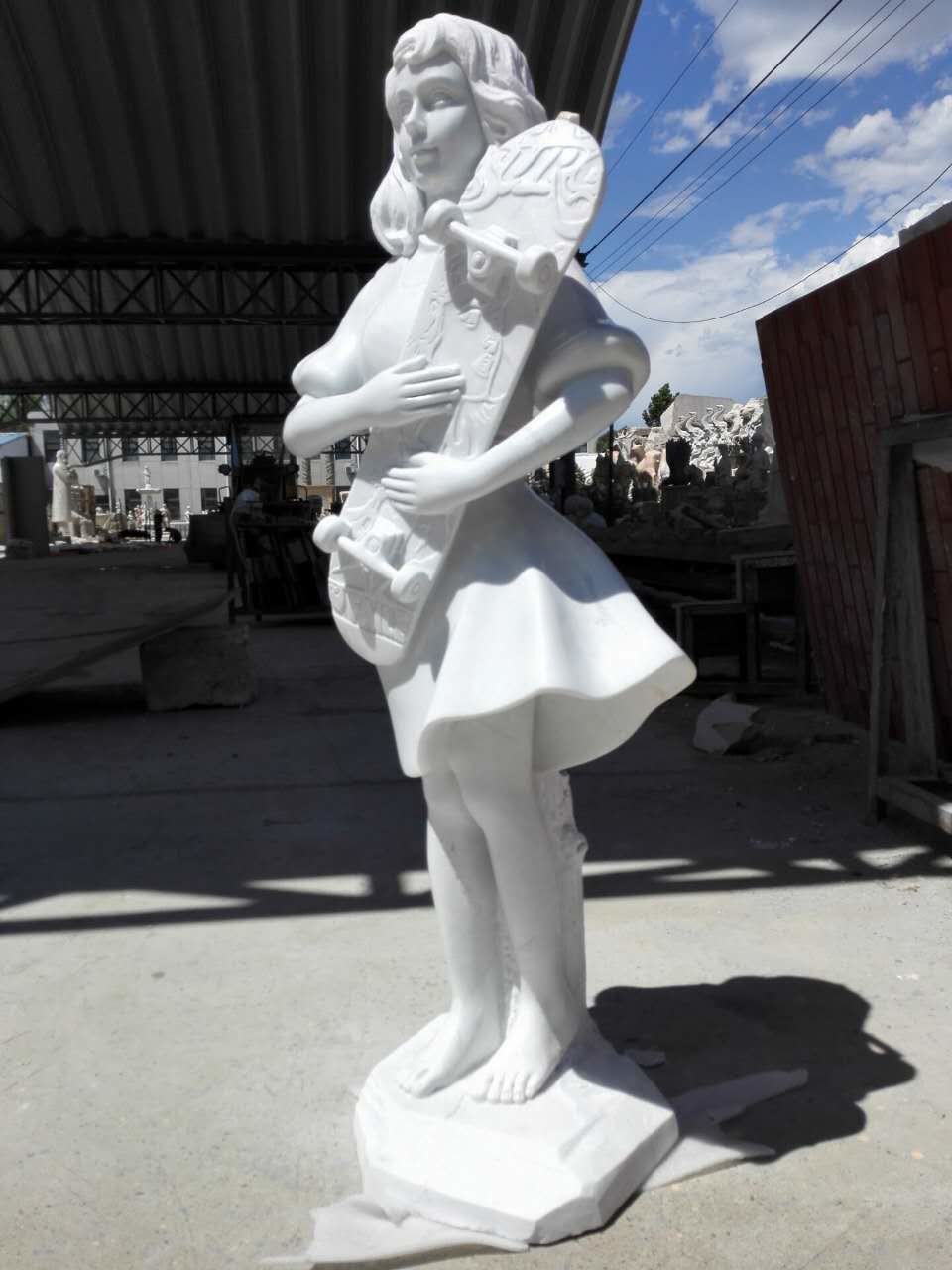 Quality High quality polish white marble statue sculpture for exhibition,stone carving supplier for sale