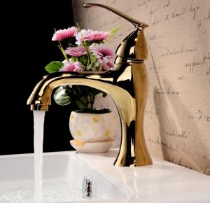 Quality Modern single lever polished brass bathroom faucet bath taps for sale