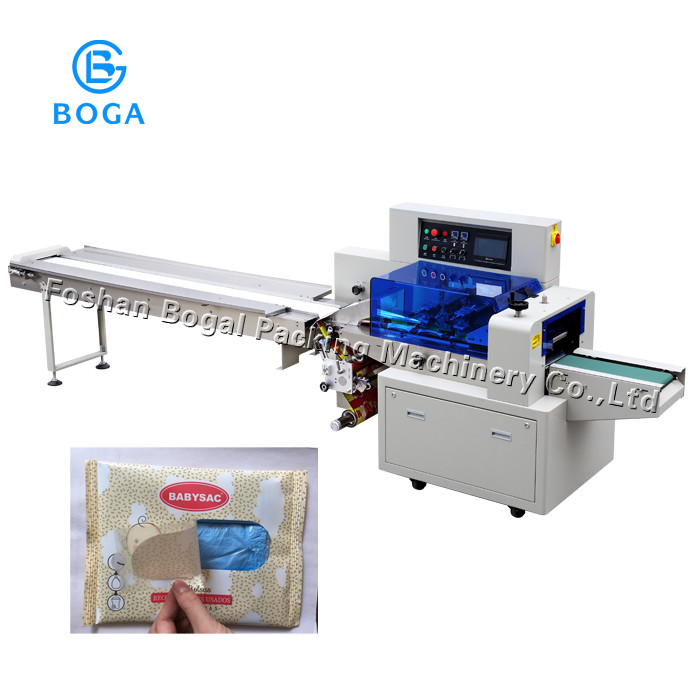 Quality Stainless Steel 304 Flow Packaging Machine with 3 Side Seal Garbage Bags Packing 450XD for sale