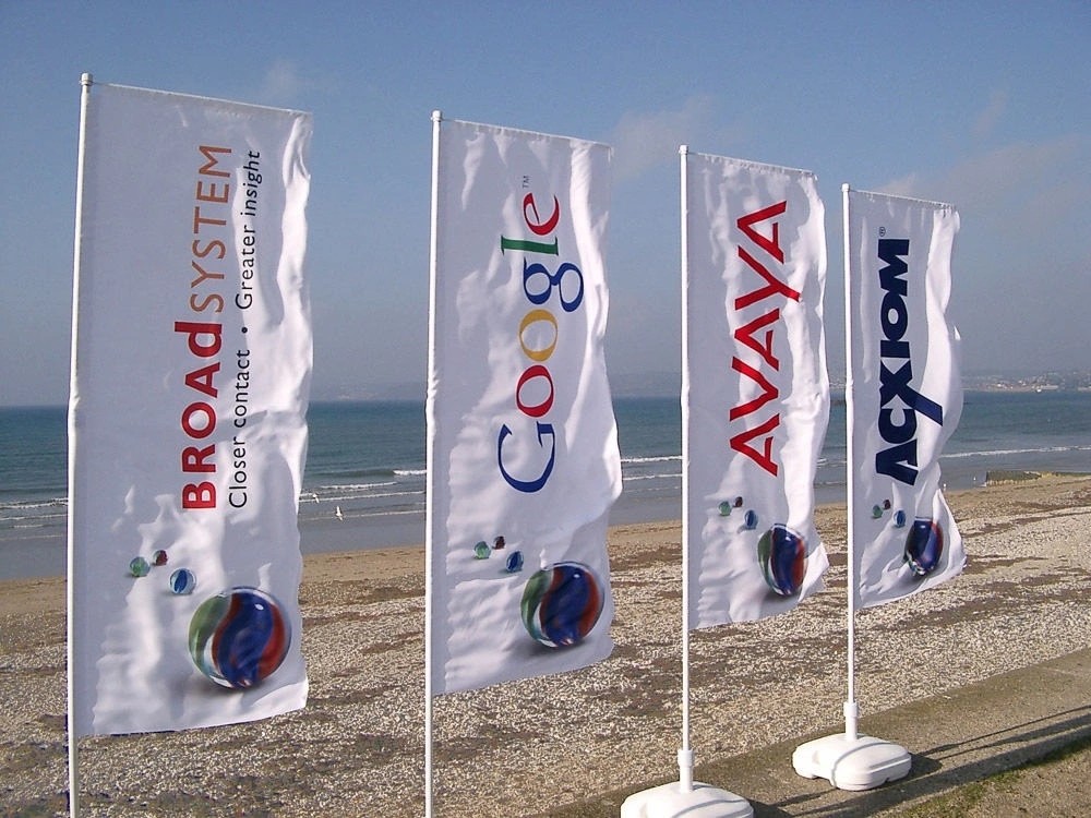 Buy customer beach flag 2.8m;3.5m;4.5m;5.5m;6.5m,aluminum ;flag pole banners at wholesale prices
