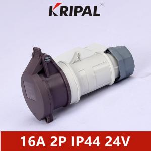 Quality IP44 IEC Industrial Plug Socket Low Voltage Waterproof 24V 48V 2P 3P for sale