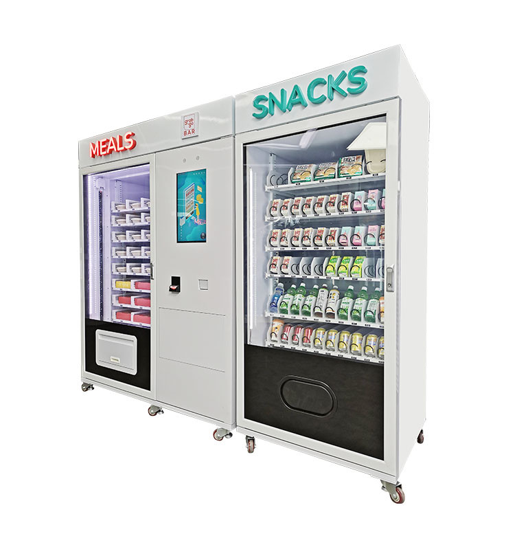 Quality Combo Meal Snack Vending Machine Custom Micron Smart Vending With Microwave And Cooling System for sale