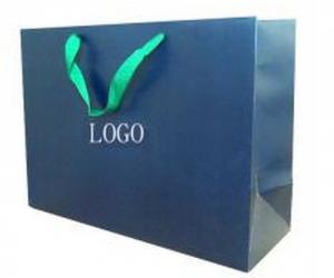Quality Custom Made with Logo Luxury Printed Paper Shopping Bags with Ribbon Handles for sale