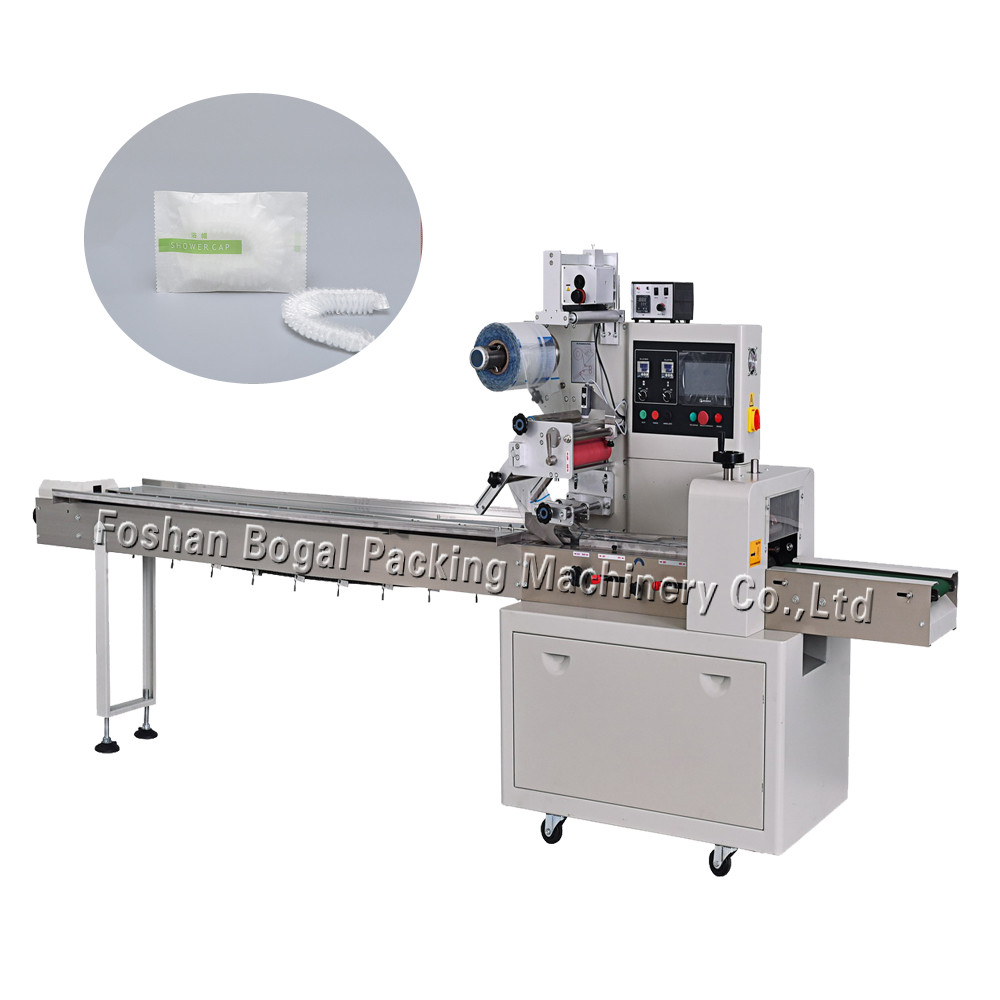 Quality CE ISO Horizontal Flow Wrap Machine Disposable Supplies Bath Cap Packing for sale