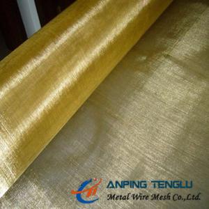 Quality 60Mesh Plain Weave Brass Wire Cloth, 0.10-0.19mm Wire, H65(65%Cu35%Zn) for sale