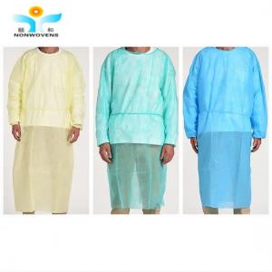 Quality 115*137cm Disposable Protective Wear , 35gsm Cuff Disposable Gown For Hospital for sale