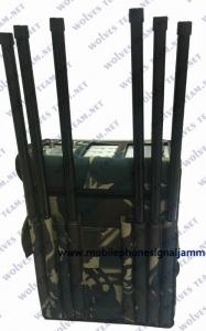 Quality 200 Meters 8 Bands Military High Power GPS WIFI Cell Phone Signal Backpack Jammer for sale