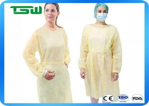 Quality 40gsm Single Use 115*137cm Nonwoven Isolation Gown for sale