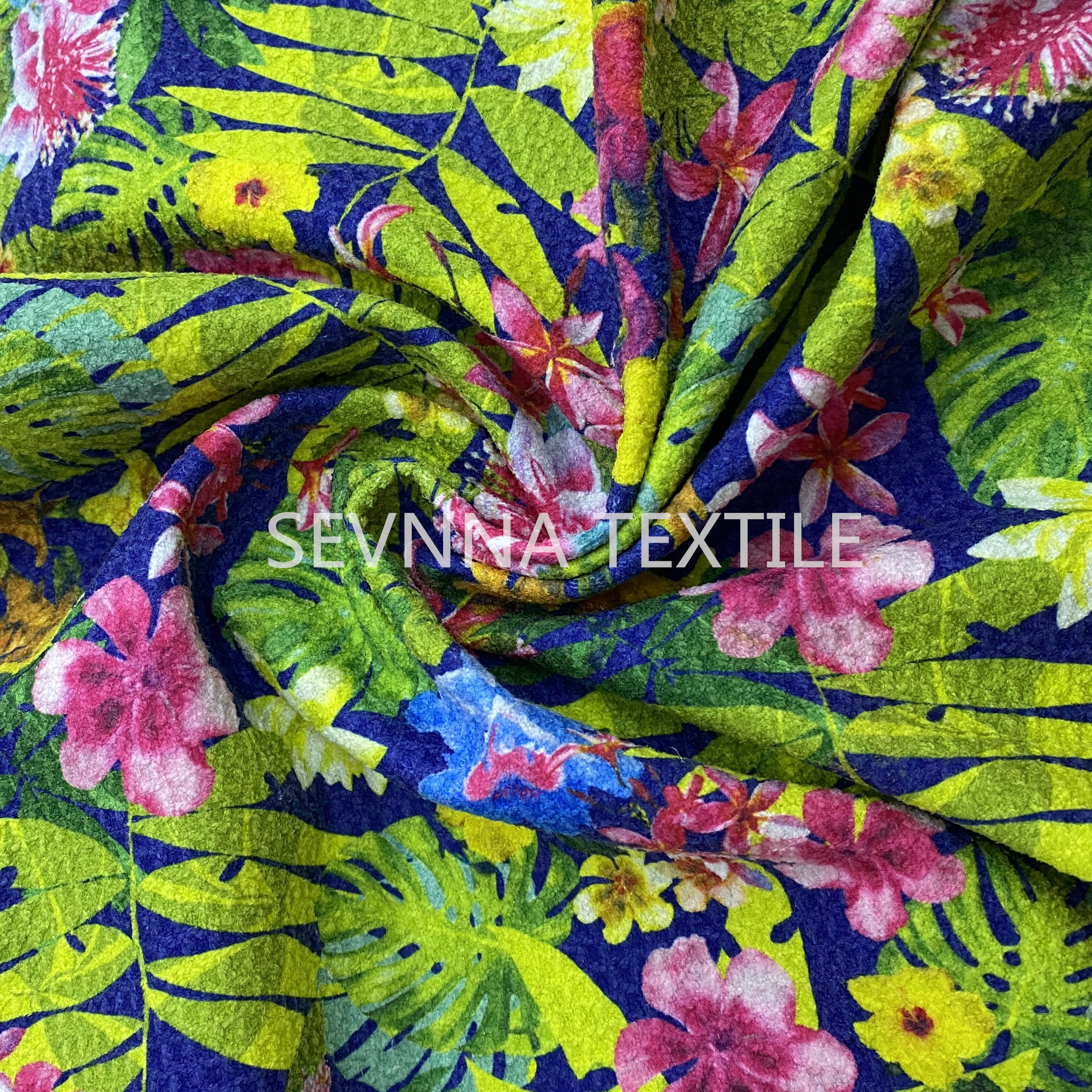Buy Swim Towelling Yoga Print Fabric Recycled Polyester 260GSM at wholesale prices