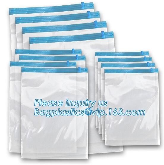 Quality Clear Stand Up Zip Bags , Vacuum Space Bag Hanger Bedding For Home Storage Pacrite for sale
