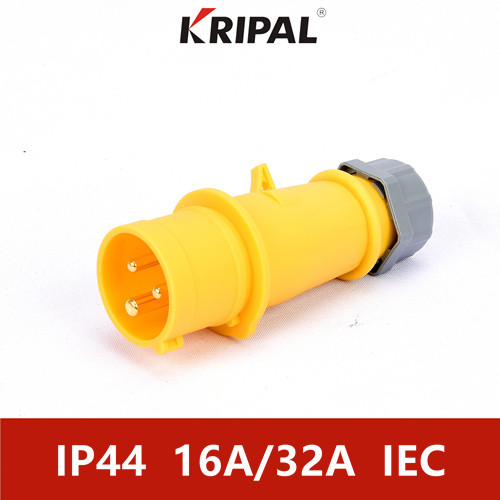 Quality IEC standard IP44 380V 16A 32A Sleeve Industrial Plug Waterproof for sale