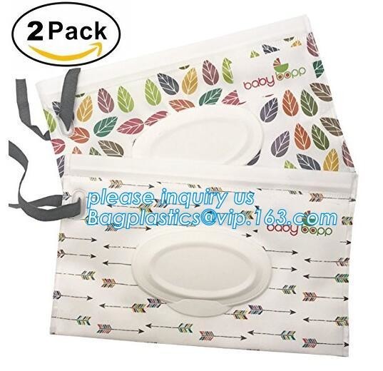Quality Hand and Face Cleaning Wet Wipes Tissue Paper Packaging bag/sanitary flexible napkin plastic baby wipes back seal bagpac for sale