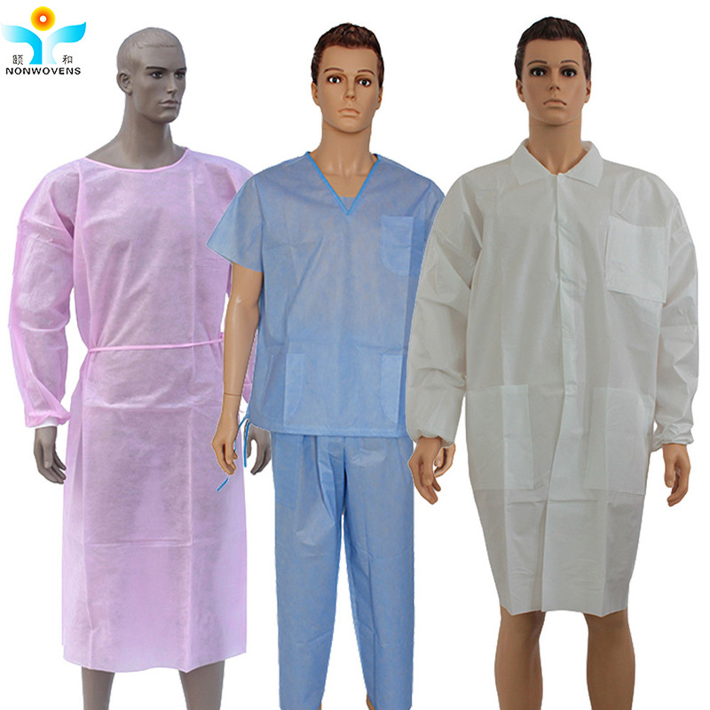 Quality Hospital Nonwoven Disposable Lab Medical Scrub Suit 20gsm ODM for sale