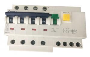 Quality White 63A D25 Three Phase Mini Circuit Breaker 4 Pole RCBO Residual / Overload Protection for sale