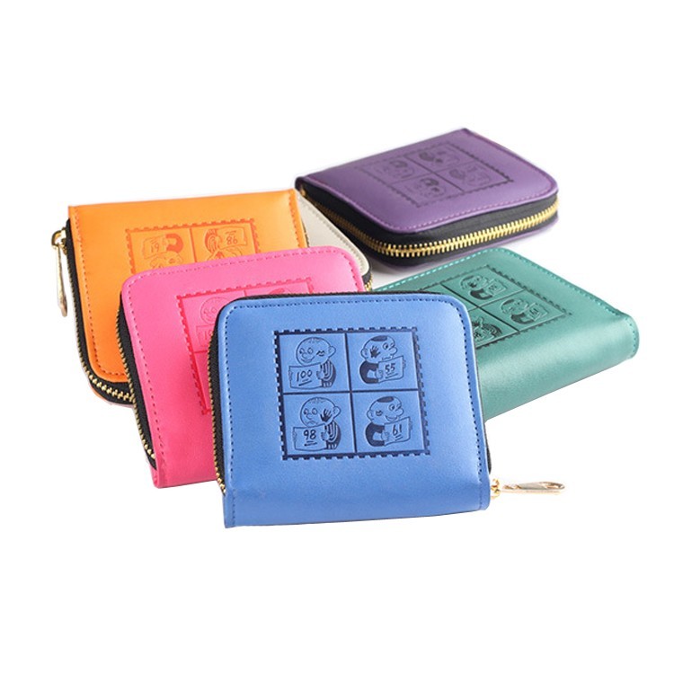 Quality 10x11CM Mildewproof PU Card Holder Zippered Business For Women EN17 for sale