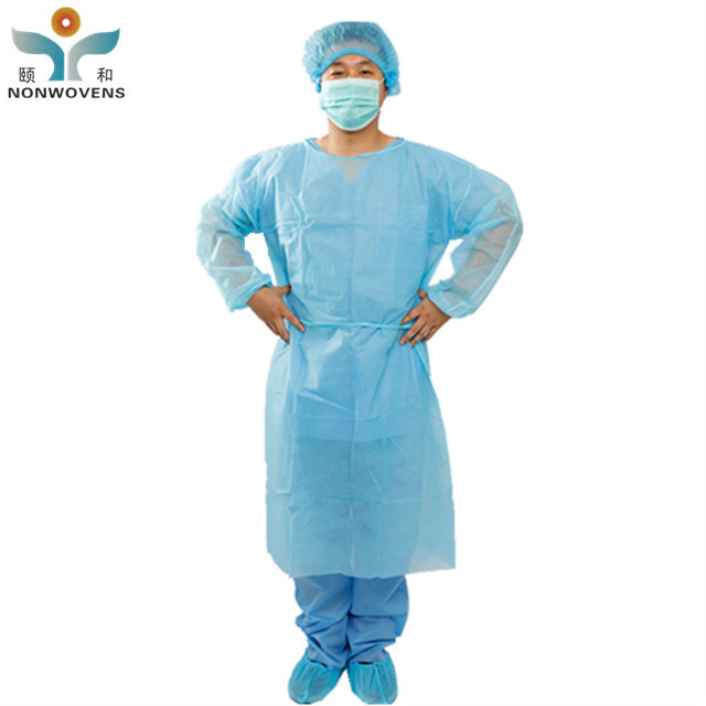 Quality CE AAMI Level 2 Isolation Gowns Disposable Protective Clothing Medical Gown for sale