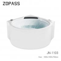 China Double Whirlpool Freestanding Soaking Bathtub Color Round Shape for sale