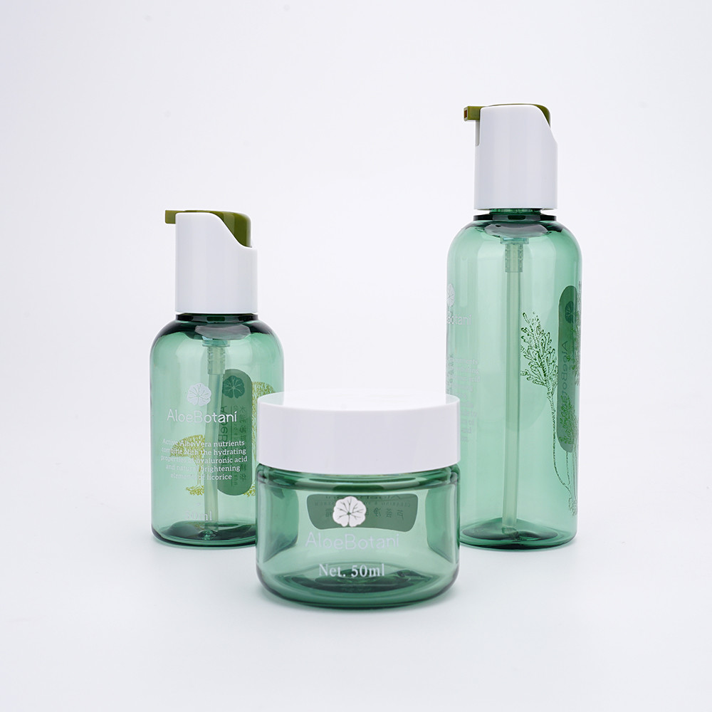 Quality Moisturizing Plastic Cosmetic Packaging 50ml Rotary Pump Skincare Cream Jar for sale