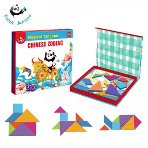 Educational Preschool Tangram Puzzle Game Shape Recognition Kids Fun Math Games