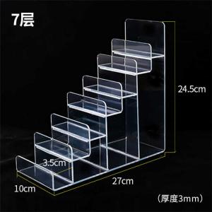 Quality 6 Compartments Acrylic Belt Display Stand Dismountable 3mm Thickness 22x15x57cm for sale