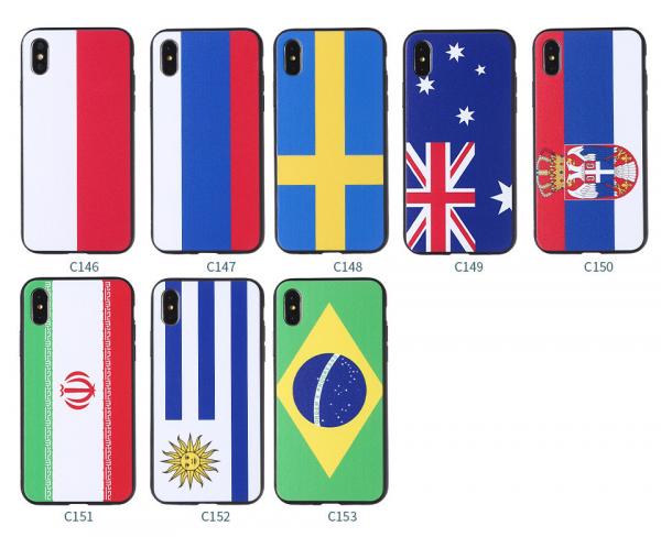 Buy 2018 World Cup TPU PC Soft Custom Printed Country Flag Phone Case For iPhone 8 Plus at wholesale prices