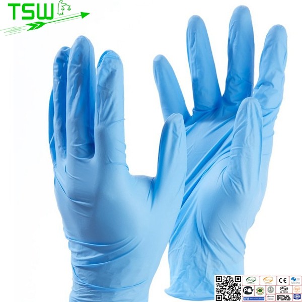 Quality  Disopsable 240mm Nitril Examination Gloves For Oil Field for sale