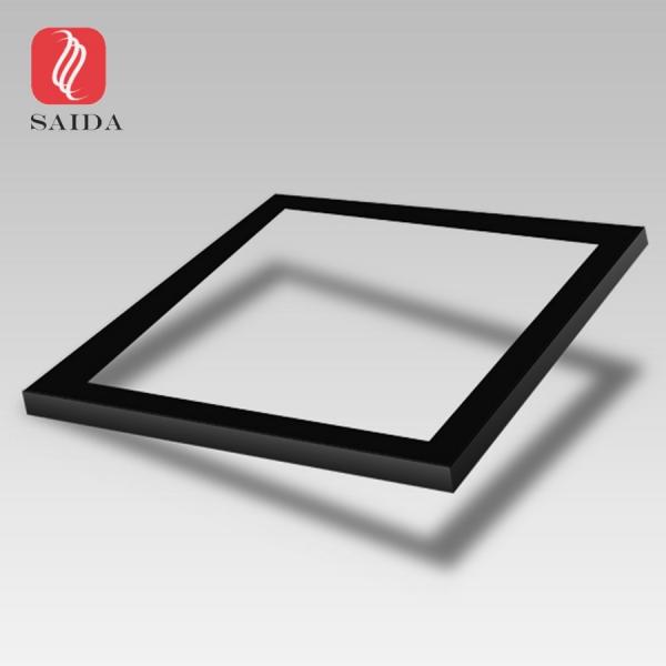 custom rectangle shape 3mm glass with chemical strengthened semi-black color printed view area for home application