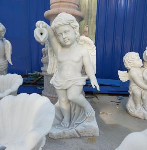 Quality Garden stone angel boy statue marble angel hand carved sculptures,stone carving supplier for sale