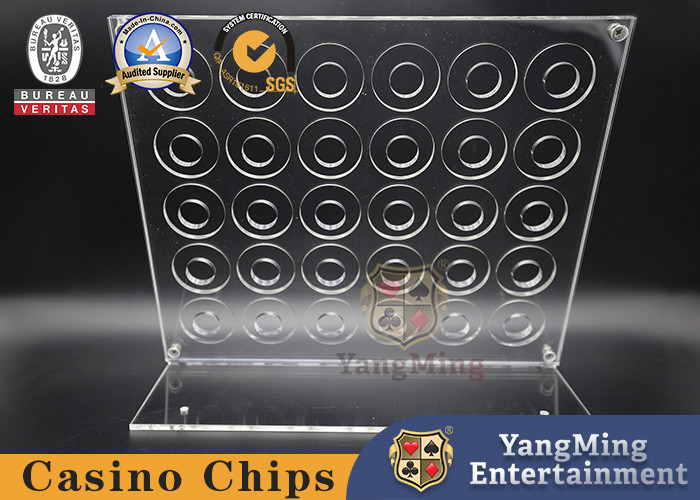 Quality 5 Rows Shelf Challenge Coin Display Stand Poker Chip Rack Holder for sale