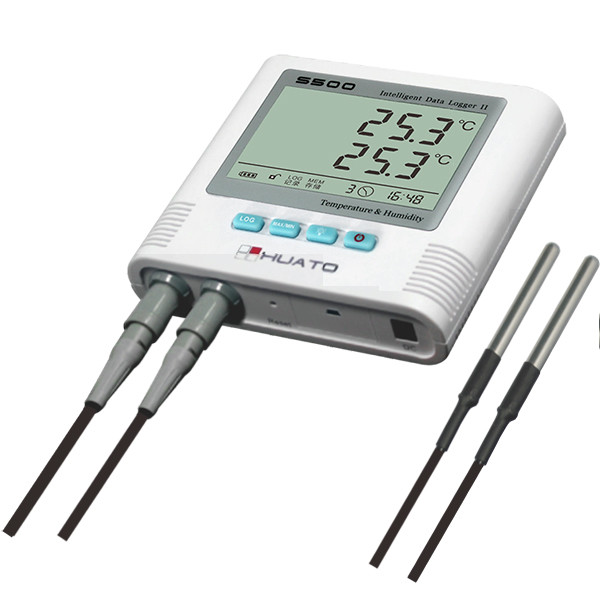 Dual Temperature Humidity Data Logger With Alarm Function High Accuracy
