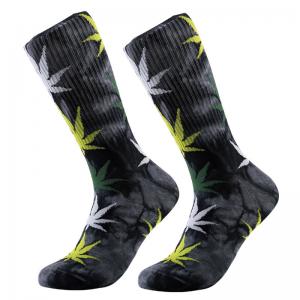 Quality Tie Dye Maple Leaf Tide Socks High Ankle Spring And Summer for sale
