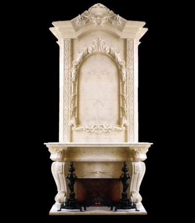 Quality Large marble fireplace mantel for sale