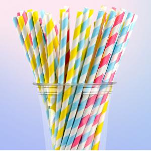 Quality Customized Biodegradable Drinking Straw Coffee Cocktail Eco Friendly Paper Straws for sale