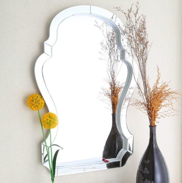 Quality Water Proof Sliver Antiqued Glass Wall Mirror Customized Logo Available for sale