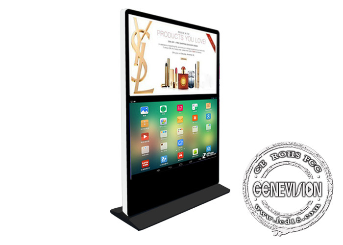 Quality Promotional Sale Dual Lcd Wifi Digital Signage Kiosk, Ready Stock 60&quot;+60&quot; Floor Stand Information Station for sale
