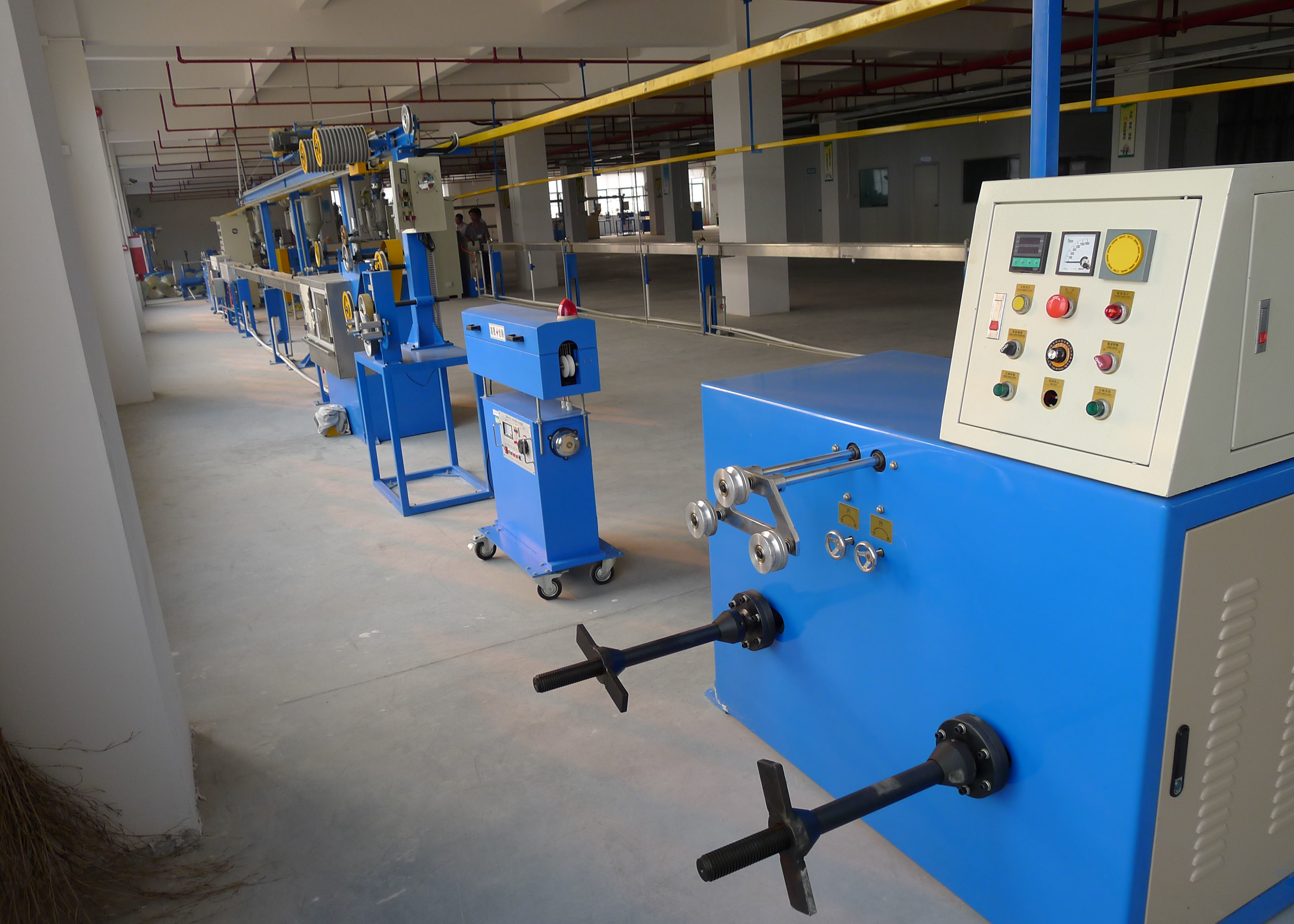 Double Head Co Extrusion Sheath Cable Production Line 500 M/ Min Max Speed