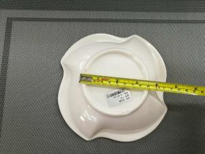 Quality Plastic Porcelain Dinnerware Dessert Bowl Flower Decorative Border Top Dia.18CM for sale