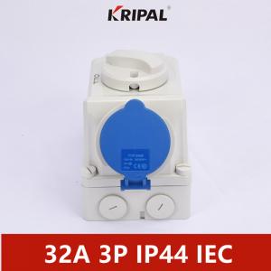 Quality IEC IP44 32A Single Phase Switch Socket With mechanical interlock for sale