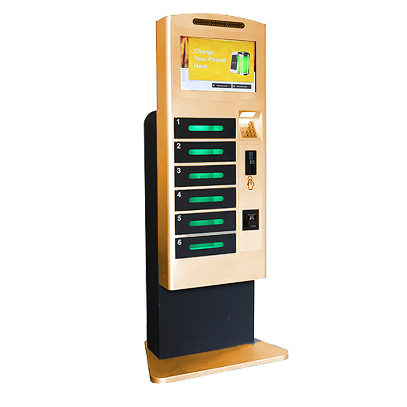Quality LCD Screen Cell Phone Charging Station Locker Indoor Use with Remote Platform Advertising Function for sale