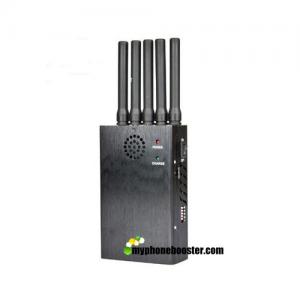 Quality 5 Antennas 2.5w Handheld Cellphone Jammer Blocker GSM 3G 4G LTE Wifi GPS Cellular Signal Jammer Blocker Car Charger DIP for sale