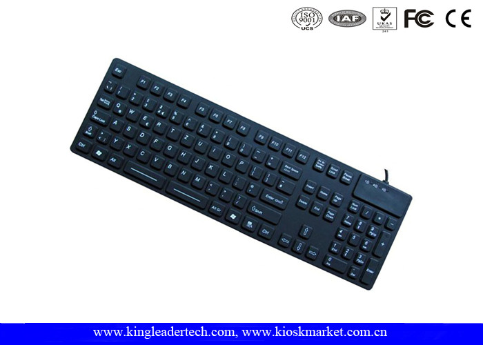 Quality Super Slim Waterproof Silicone Keyboard With FN Keys And Numeric Keypad In USB Interface for sale