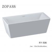 China Durable Acrylic Square Freestanding Bathtub 3D Model Larger Space for sale