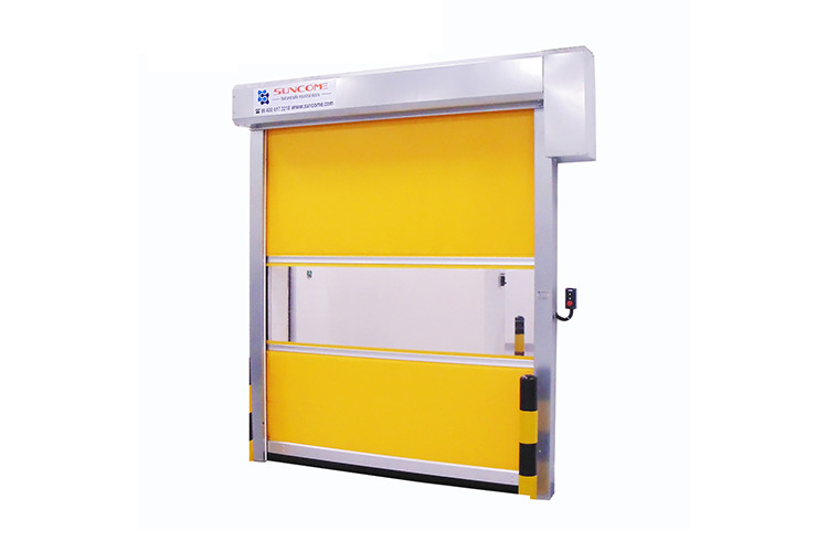 Quality English Man-Machine Interface Industrial High Speed Door With Shoulder Protection for sale