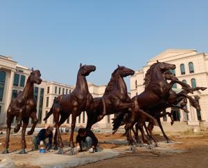 Quality Garden bronze horse sculptures metal horse statues,casting bronze statues, China sculpture supplier for sale
