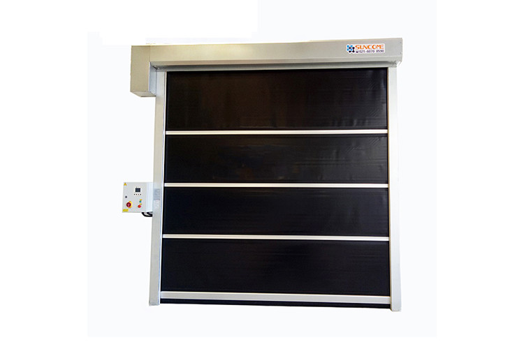 Quality Self Trouble-Shooting Recognizing System Roll Up Door Black Curtain , Galvanized Steel for sale