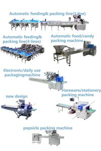 Quality Pillow Small Food Packaging Line / Sachet Doughnut Automatic Feeding Machine for sale