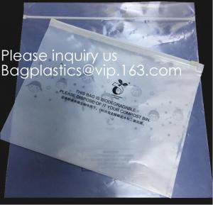 Quality PLA Biodegradable Cornstarch minizip grip Bags, Organic Slider Zipper Bag, Eco Firendly, Compostable Garment Apparel pac for sale