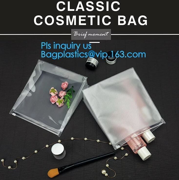 Quality plastic A4 file bag document bag, children traveling EVA bag, resealable slider clothes packing, slider zip lock with ho for sale